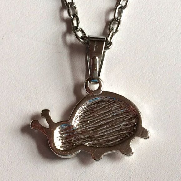 Ladybug Necklace 20" Black White Enamel Insect Beetle Bug Silver Plated - Picture 4 of 11